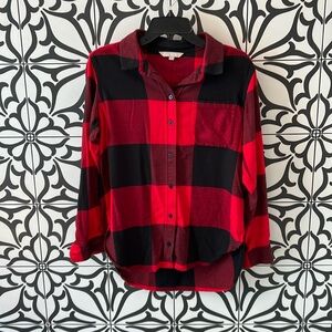 Athleta plaid flannel shirt, size S